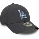 bone-curvo-cinza-ajustavel-com-logo-azul-9forty-recycled-da-los-angeles-dodgers-mlb-da-new-era
