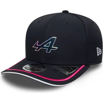 Boné curvo azul marinho snapback 9SEVENTY Stretch Snap da Alpine F1 Team Formula 1 da New Era