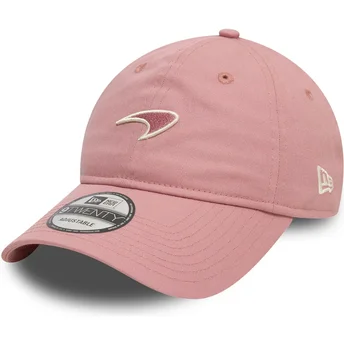 Boné curvo rosa ajustável com logo rosa 9TWENTY Seasonal da McLaren Racing Formula 1 da New Era