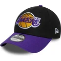 bone-curvo-preto-e-violeta-ajustavel-9forty-side-patch-da-los-angeles-lakers-nba-da-new-era