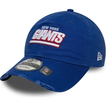 Boné curvo azul ajustável 9TWENTY Washed Distress da New York Giants NFL da New Era