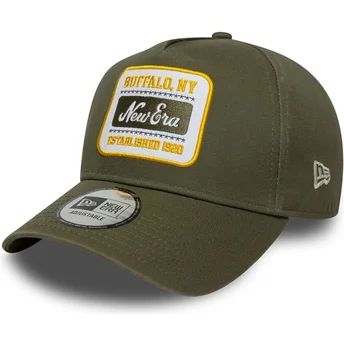 Boné curvo verde snapback E Frame Washed Patch da New Era