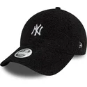 bone-curvo-preto-ajustavel-para-mulheres-9forty-borg-da-new-york-yankees-mlb-da-new-era