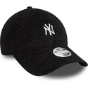 bone-curvo-preto-ajustavel-para-mulheres-9forty-borg-da-new-york-yankees-mlb-da-new-era