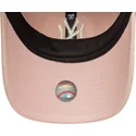 bone-curvo-rosa-ajustavel-para-mulheres-9twenty-dye-denim-da-new-york-yankees-mlb-da-new-era