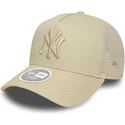 bone-trucker-bege-para-mulheres-a-frame-league-essential-da-new-york-yankees-mlb-da-new-era