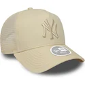 bone-trucker-bege-para-mulheres-a-frame-league-essential-da-new-york-yankees-mlb-da-new-era