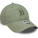 bone-curvo-verde-ajustavel-para-mulheres-com-logo-verde-9twenty-linen-da-detroit-tigers-mlb-da-new-era