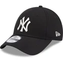 bone-curvo-preto-ajustavel-para-mulheres-9forty-metallic-logo-da-new-york-yankees-mlb-da-new-era