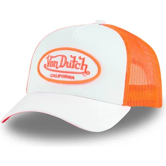 Boné trucker branco e laranja FLUO04 CT da Von Dutch