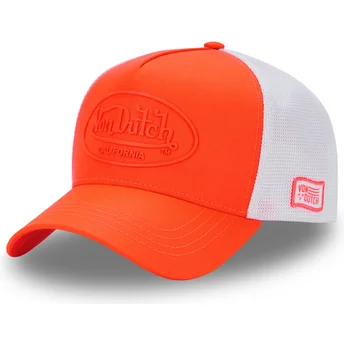 Boné trucker laranja e branco FLUO04 da Von Dutch