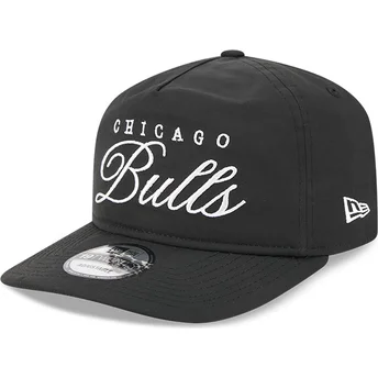 Boné curvo preto ajustável 19TWENTY Draft 2025 da Chicago Bulls NBA da New Era