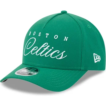 Boné curvo verde snapback 9FORTY M-Crown Draft 2025 da Boston Celtics NBA da New Era