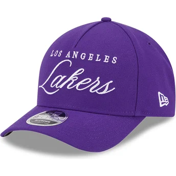 Boné curvo violeta snapback 9FORTY M-Crown Draft 2025 da Los Angeles Lakers NBA da New Era