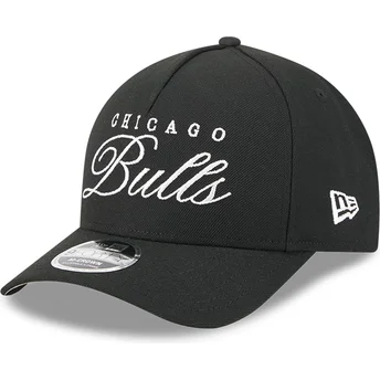 Boné curvo preto snapback 9FORTY M-Crown Draft 2025 da Chicago Bulls NBA da New Era