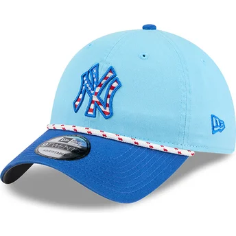 Boné curvo azul ajustável 9TWENTY 4th July da New York Yankees MLB da New Era