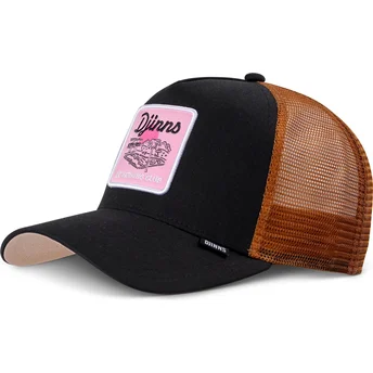 Boné trucker preto e castanho Do Nothing Club HFT DNC Pool da Djinns