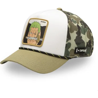 Boné trucker camuflagem Roronoa Zoro OP5 CAM One Piece da Capslab