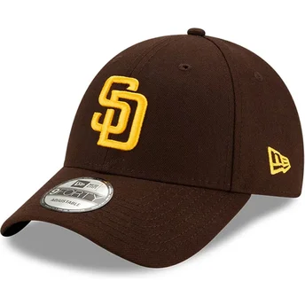 Boné curvo castanho ajustável 9FORTY The League da San Diego Padres MLB da New Era