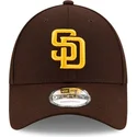 bone-curvo-castanho-ajustavel-9forty-the-league-da-san-diego-padres-mlb-da-new-era