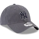 bone-curvo-cinza-ajustavel-com-logo-azul-9twenty-core-classics-da-new-york-yankees-mlb-da-new-era