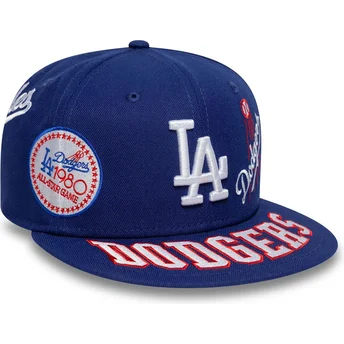 Boné plano azul justo 59FIFTY All Over da Los Angeles Dodgers MLB da New Era