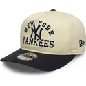 bone-curvo-bege-e-azul-marinho-snapback-19twenty-heritage-da-new-york-yankees-mlb-da-new-era