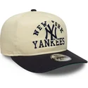 bone-curvo-bege-e-azul-marinho-snapback-19twenty-heritage-da-new-york-yankees-mlb-da-new-era