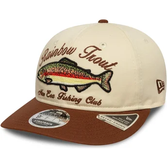 Boné curvo castanho ajustável 9FIFTY Retro Crown Outdoor Fishing Club da New Era