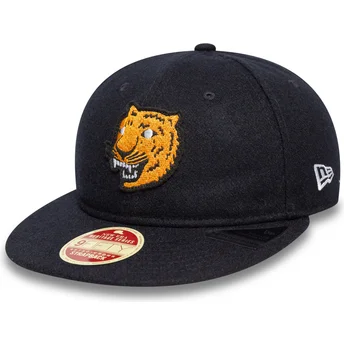 Boné plano azul marinho ajustável 9FIFTY Retro Crown Heritage da Detroit Tigers MLB da New Era