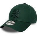 bone-curvo-verde-ajustavel-com-logo-verde-9forty-league-essential-da-new-york-yankees-mlb-da-new-era