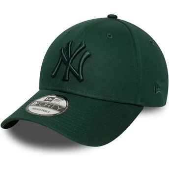 Boné curvo verde ajustável com logo verde 9FORTY League Essential da New York Yankees MLB da New Era