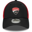 bone-curvo-preto-e-vermelho-ajustavel-9forty-logo-da-ducati-motor-motogp-da-new-era
