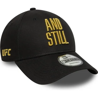 Boné curvo preto ajustável 9FORTY Metallic Champ da UFC Ultimate Fighting Championship And Still da New Era