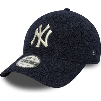 Boné curvo azul marinho ajustável 9FORTY Borg da New York Yankees MLB da New Era