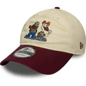 bone-curvo-bege-e-grena-ajustavel-9twenty-da-garfield-e-odie-da-new-era