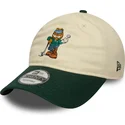 bone-curvo-bege-e-verde-ajustavel-9twenty-da-garfield-da-new-era