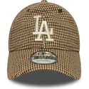 bone-curvo-castanho-ajustavel-9twenty-houndstooth-da-los-angeles-dodgers-mlb-da-new-era