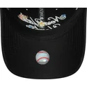 bone-curvo-preto-ajustavel-para-mulheres-9forty-floral-script-da-new-york-yankees-mlb-da-new-era