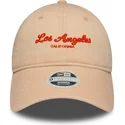 bone-curvo-rosa-ajustavel-para-mulheres-9twenty-city-da-los-angeles-da-new-era