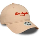 bone-curvo-rosa-ajustavel-para-mulheres-9twenty-city-da-los-angeles-da-new-era