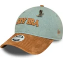 bone-curvo-azul-e-castanho-ajustavel-para-mulheres-9twenty-western-pin-da-new-era