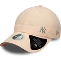 bone-curvo-rosa-ajustavel-para-mulheres-open-back-flawless-da-new-york-yankees-mlb-da-new-era