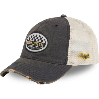 Boné trucker cinza e branco MAC08 da Von Dutch