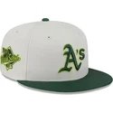 bone-plano-bege-e-verde-justo-59fifty-clr-dvlp-da-oakland-athletics-mlb-da-new-era