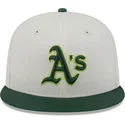 bone-plano-bege-e-verde-justo-59fifty-clr-dvlp-da-oakland-athletics-mlb-da-new-era