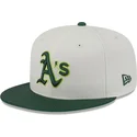 bone-plano-bege-e-verde-justo-59fifty-clr-dvlp-da-oakland-athletics-mlb-da-new-era