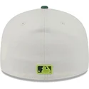 bone-plano-bege-e-verde-justo-59fifty-clr-dvlp-da-oakland-athletics-mlb-da-new-era
