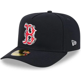 Boné curvo azul marinho justo 59FIFTY A Frame Wired da Boston Red Sox MLB da New Era