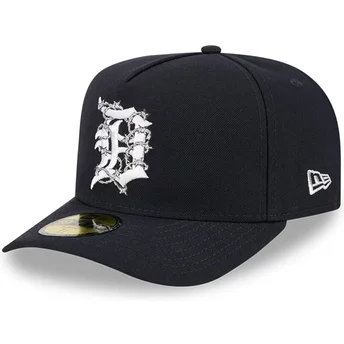 Boné curvo azul marinho justo 59FIFTY A Frame Wired da Detroit Tigers MLB da New Era